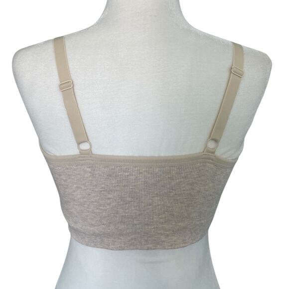 Kindred Bravely Sublime Bamboo Hands-Free Pumping Lounge Sleep Bra Oatmeal MED - Picture 4 of 7